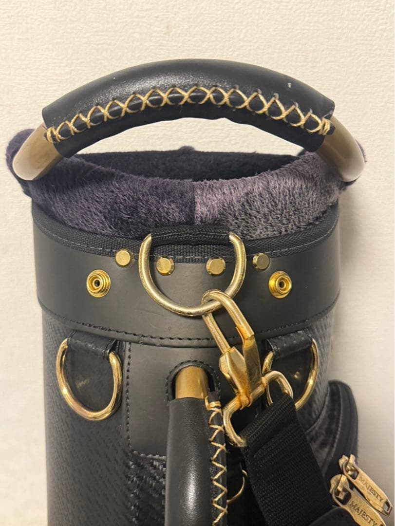 【送料込み】廃盤希少品　高級キャディバッグ マジェスティ　ブラック　ゴルフ