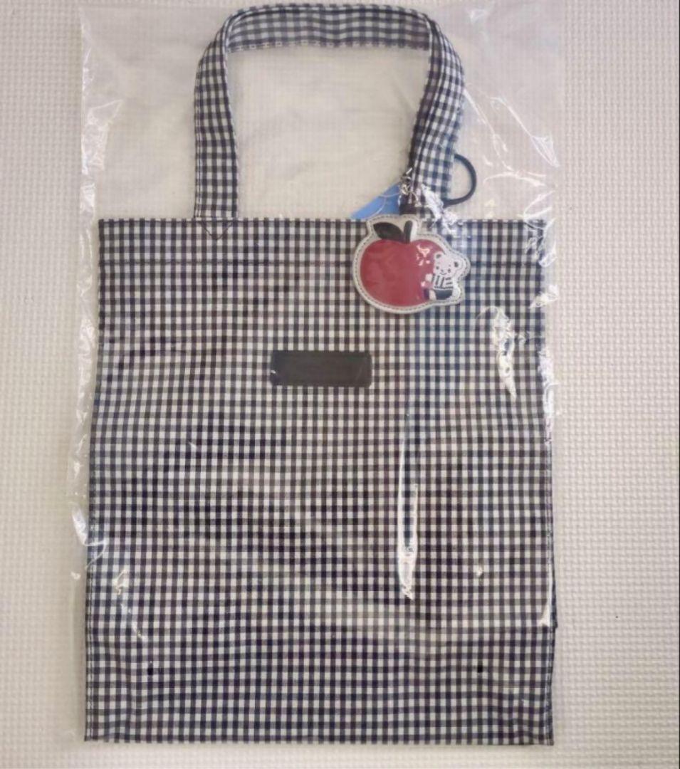 familiar　チャーム付きトートバッグ　ギンガムチェック