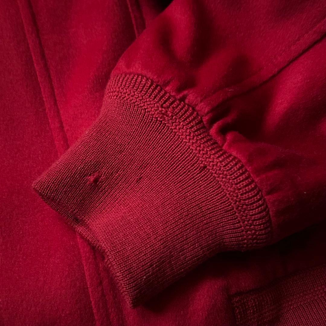 美品 ロロピアーナ 高級カシミヤ D.FINE ウール ボンバー ジャケット 赤