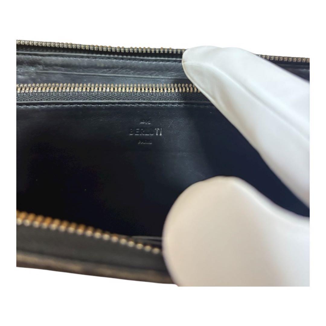 BERLUTIベルルッティ 長財布 イタウバ PVC×レザー ブラック ブラウン