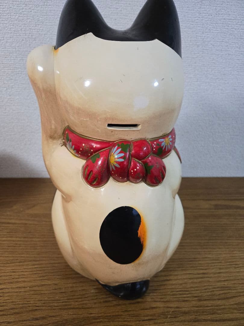 超特大　白猫　招き猫　まねきねこ　貯金箱　最終値下げ