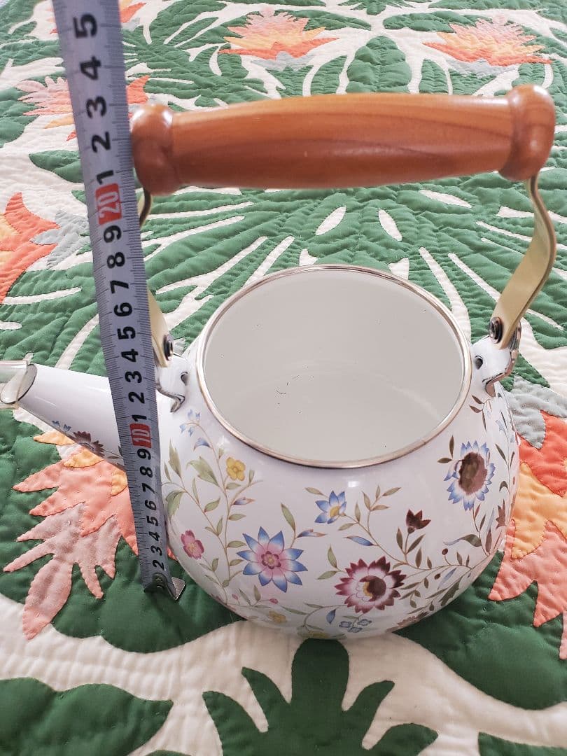 【新品未使用】ピースルピナス エジリー 花柄 鍋 やかん 昭和レトロ ホーロー鍋