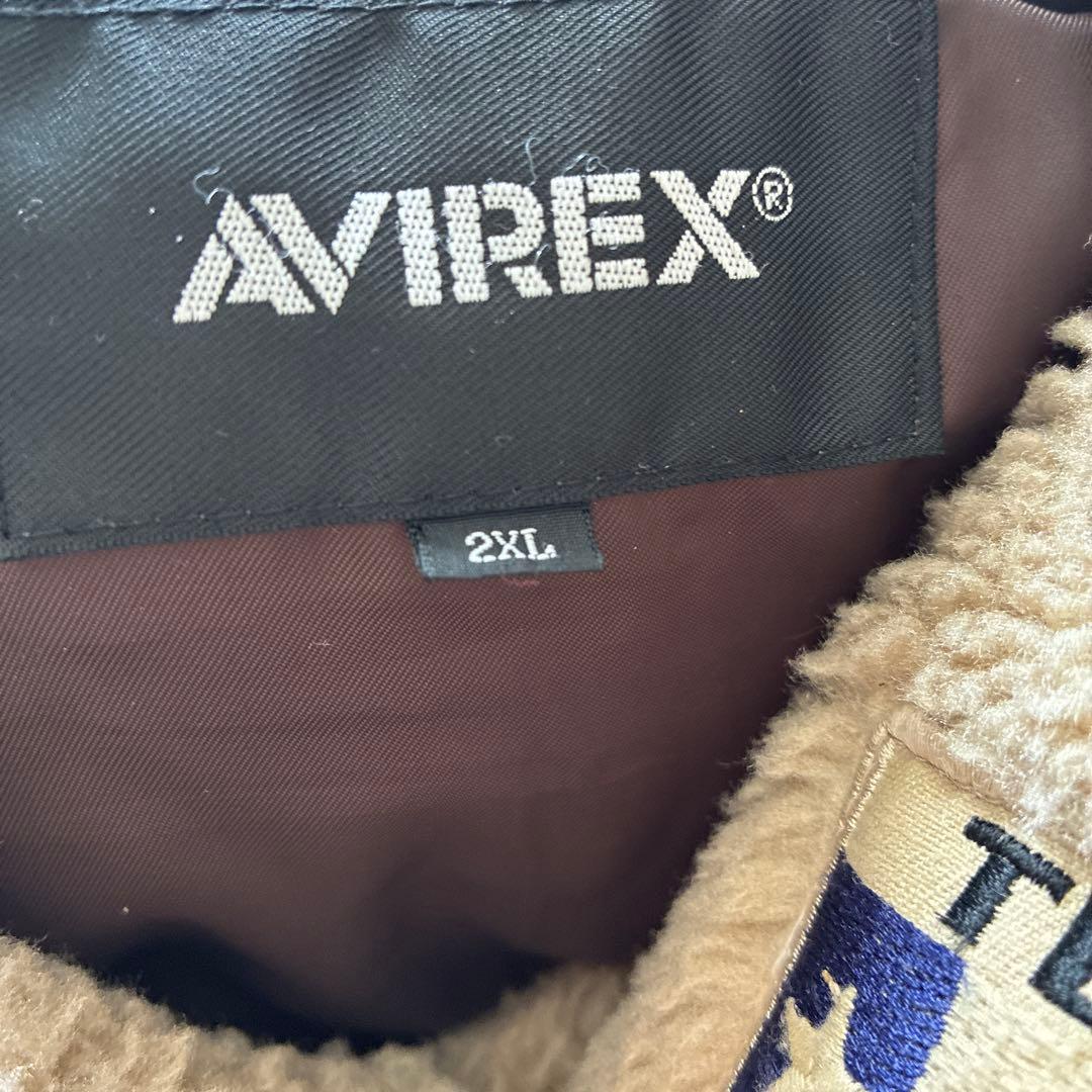 美品　AVIREX レトロボアB-3トップガンジャケット（ベージュ）　2XL