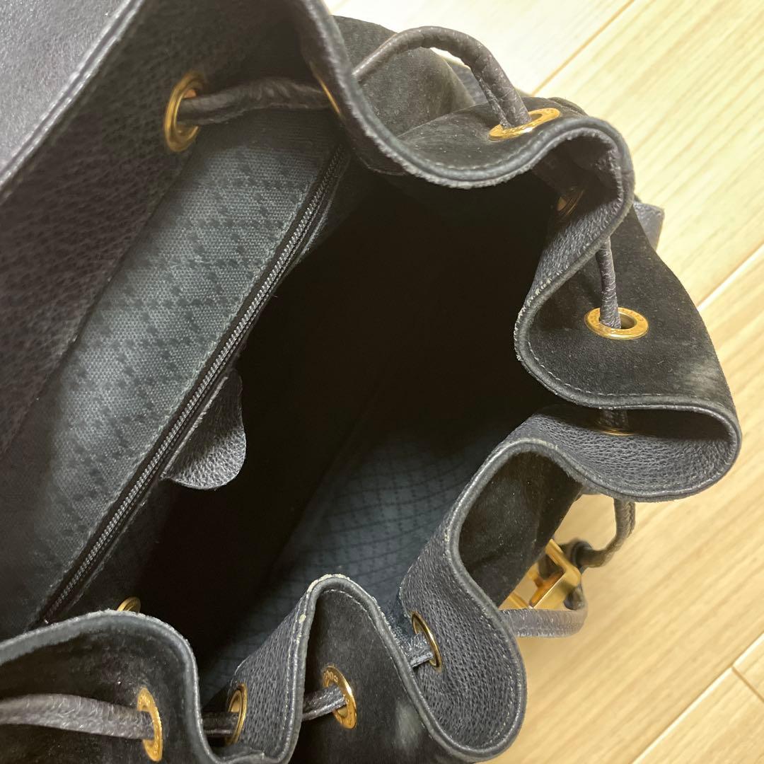 GUCCI グッチ スエード レザー バンブー リュックサック