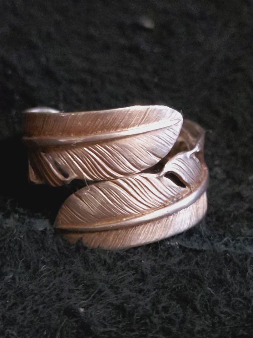 蒲*郎様 ダブル フェザー リング 大 17号 シルバー