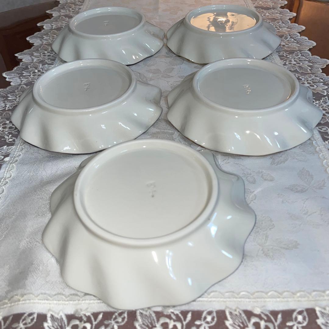 平安萬珠堂　京焼　雲錦　取皿　乾山写　手描き　5枚セット　未使用