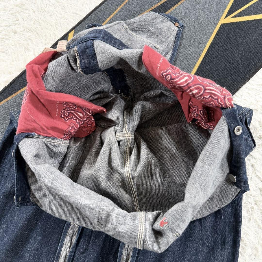 45R オーバーオール インディゴブルー ジーンズ サロペット XL デニム