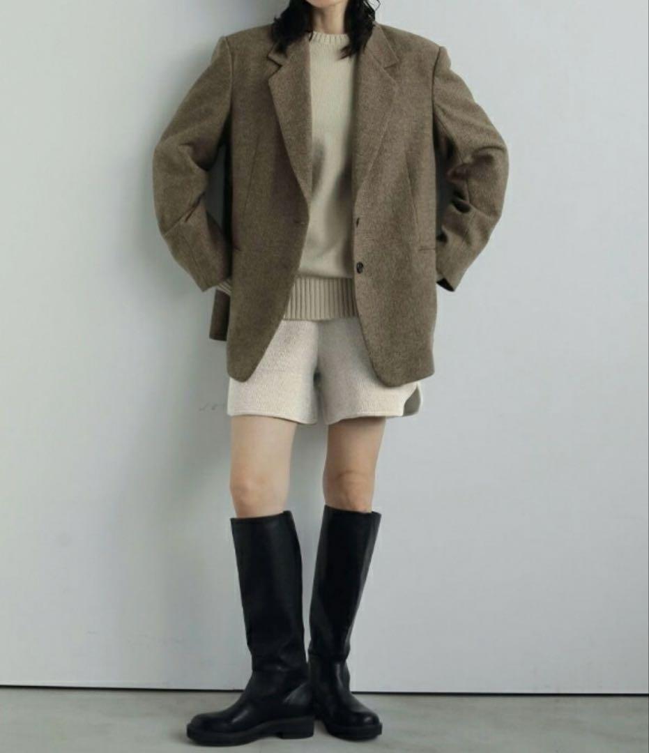 アヌークジャケット anuke Herringbone Wool Jacket