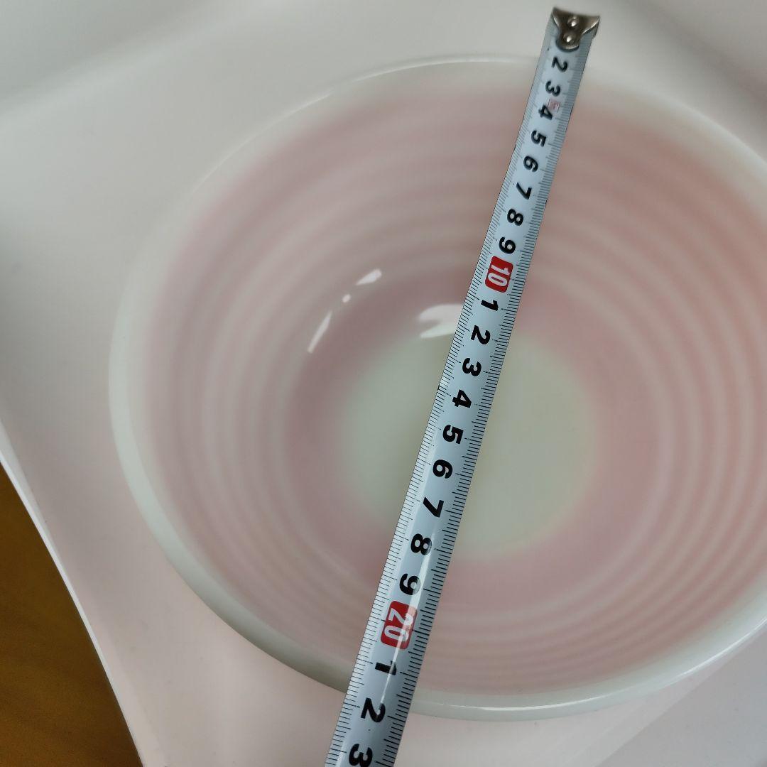 希少サイズ　パイレックス　403　ピンク　ストライプ　ミキシングボウル