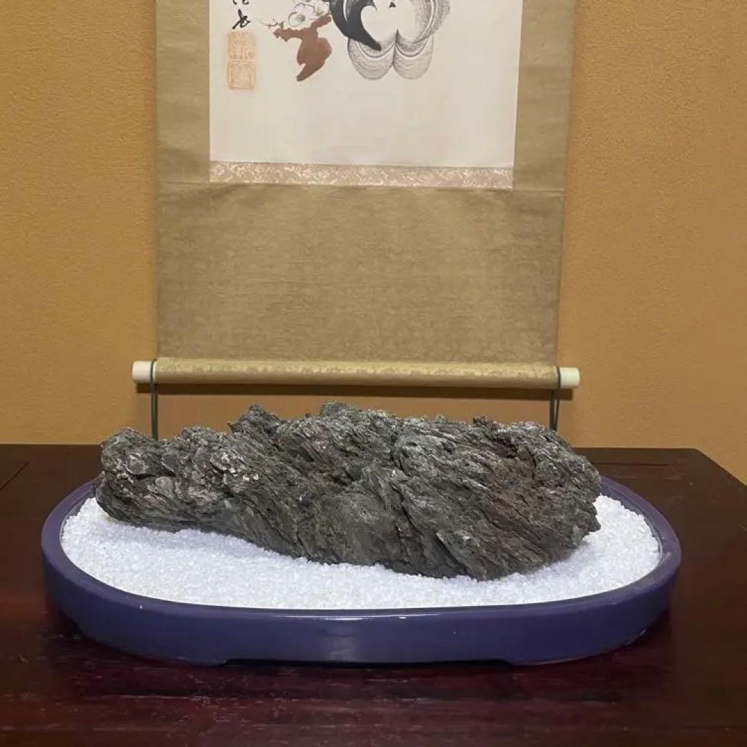 水石 鑑賞石 八溝石 和風インテリア オブジェ アクアリウム 水槽石 置物