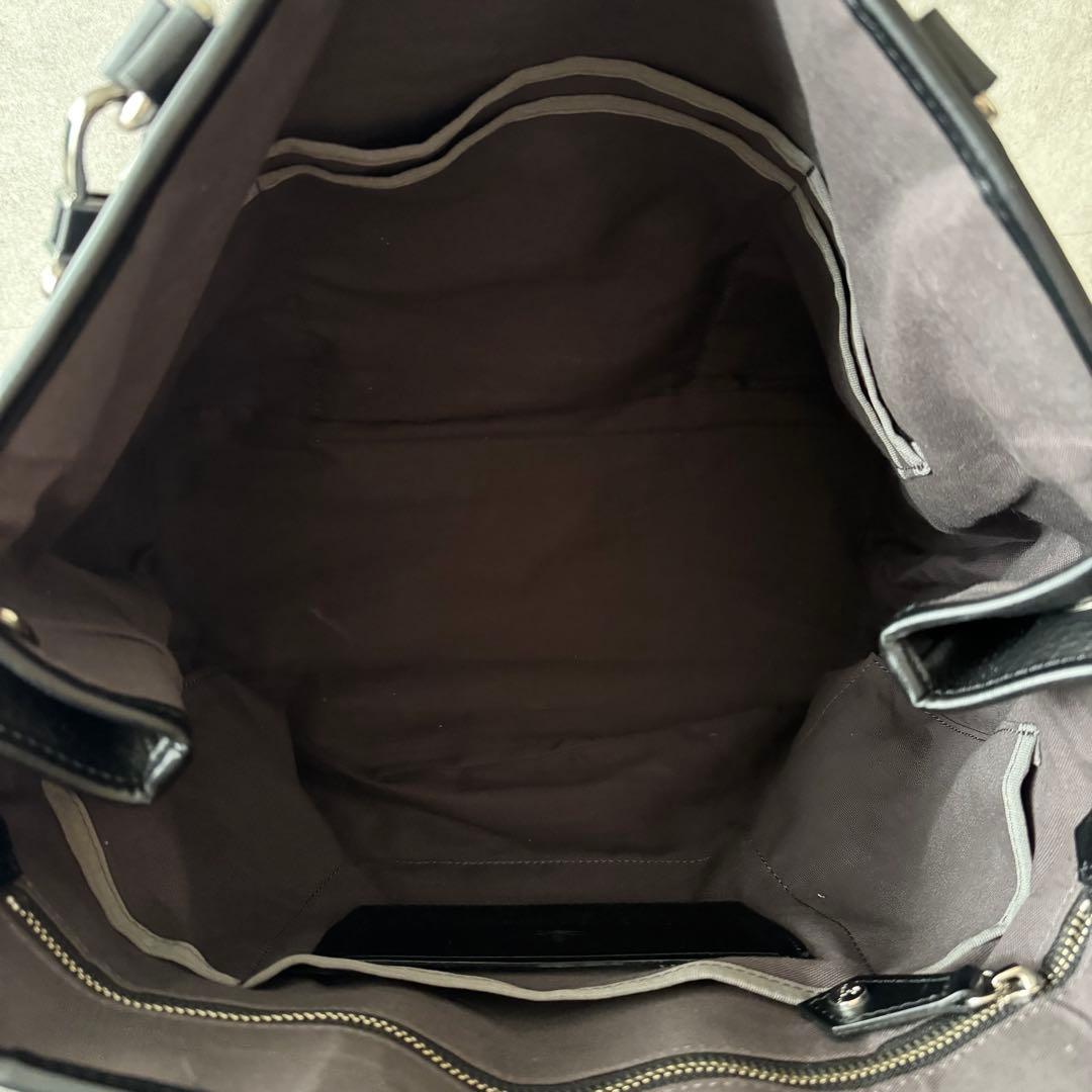 ヴィヴィアンウエストウッド　トートバッグ　オーブ　2WAY　黒　レザー　シボ革