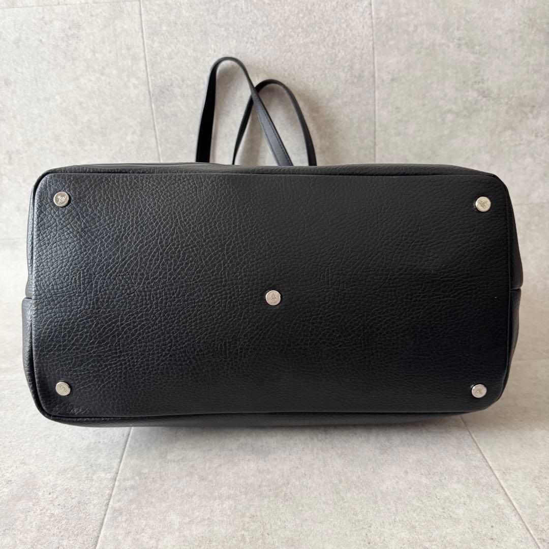 ヴィヴィアンウエストウッド　トートバッグ　オーブ　2WAY　黒　レザー　シボ革