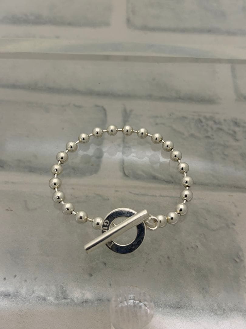 美品　オールドグッチ　GUCCI ラリアット　Tバー　ボールチェーン　ブレス