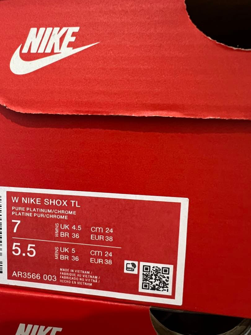 靴 Nike W Shox TL Platinum llic Silver