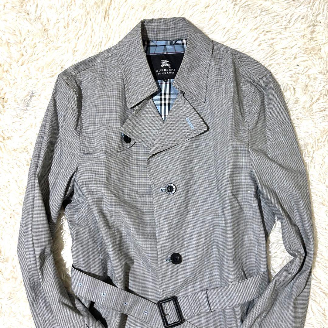 ✨極美品✨バーバリー　トレンチコート　千鳥　ノバチェック　日本製　ロゴボタン　L