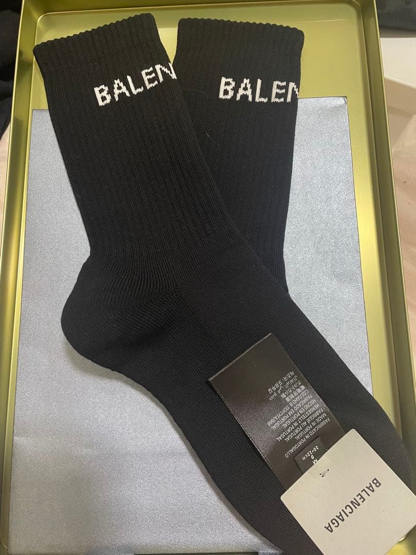 BALENCIAGA ブラック リブソックス Mサイズ