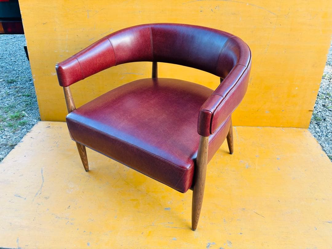 J61★アスプルンド★美品 アームチェア ラウンジチェア レザー 木製フレーム