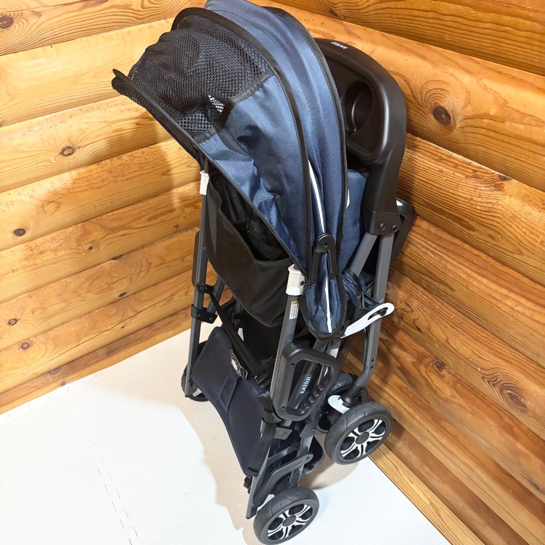 【極美品】カトージ KATOJI 2人でゴー 2人乗り ベビーカー ネイビー