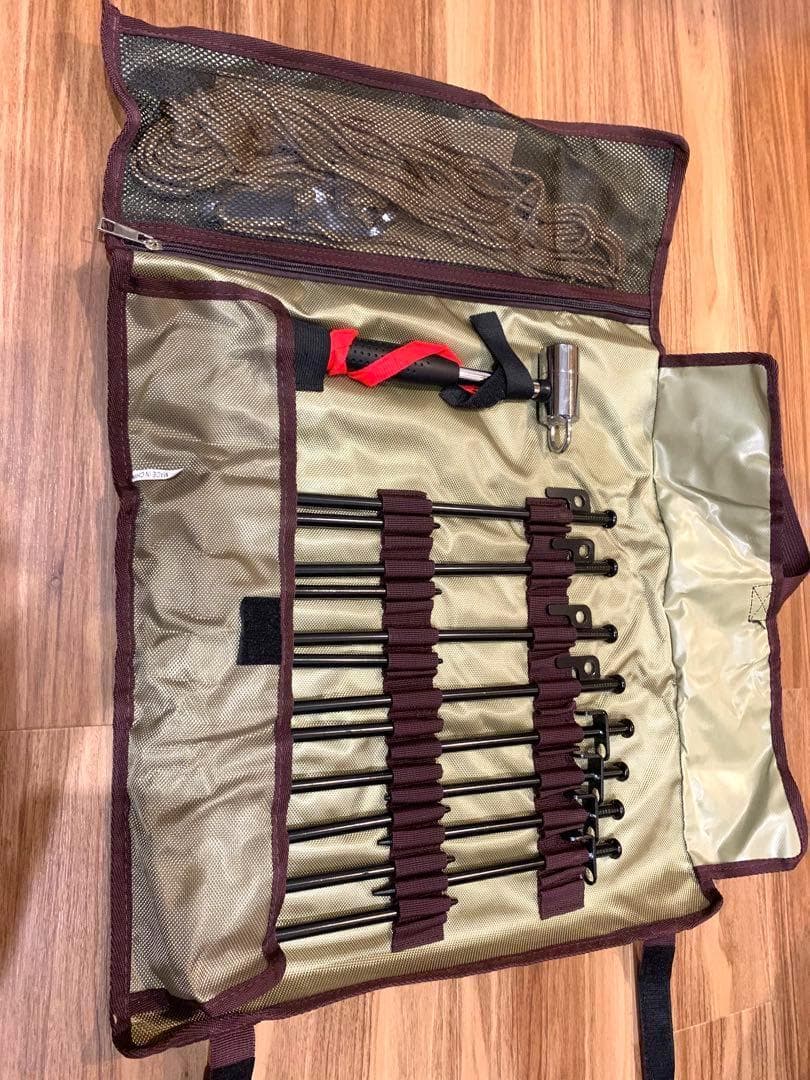 ロッジ型テント 新品 ベージュ　簡単 防水 小屋型 キャンプ グランピング 前室