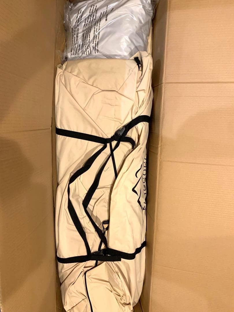ロッジ型テント 新品 ベージュ　簡単 防水 小屋型 キャンプ グランピング 前室