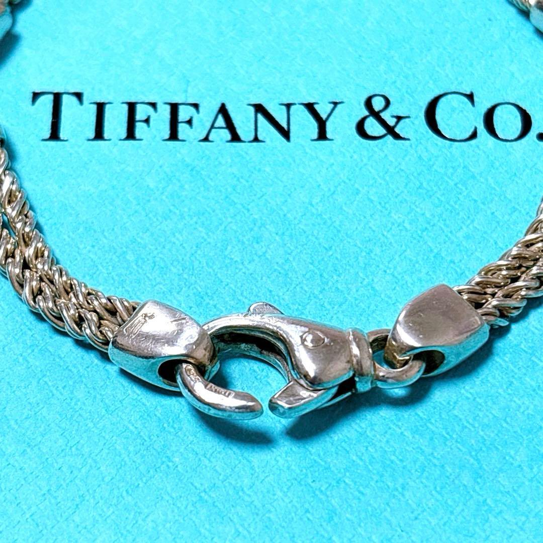 【美品】19cm 希少 ティファニー ダブルロープ リンク ブレスレット 925
