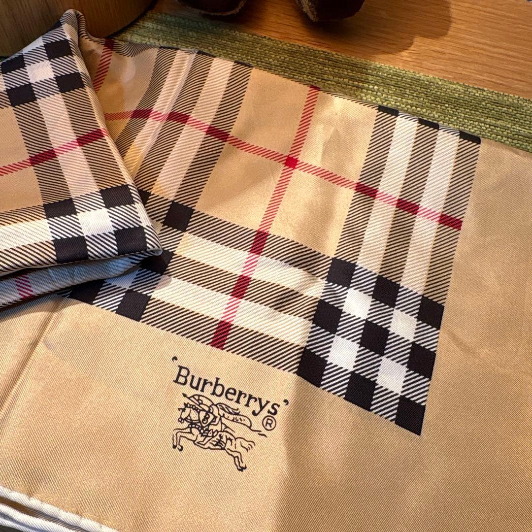 極美品　Burberrys バーバリー 大判スカーフ シルク　ノバチェック　希少