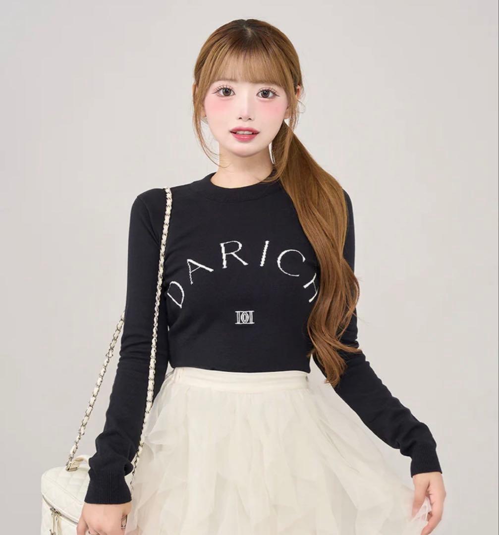 Darich DARICHロゴニットトップス ブラック
