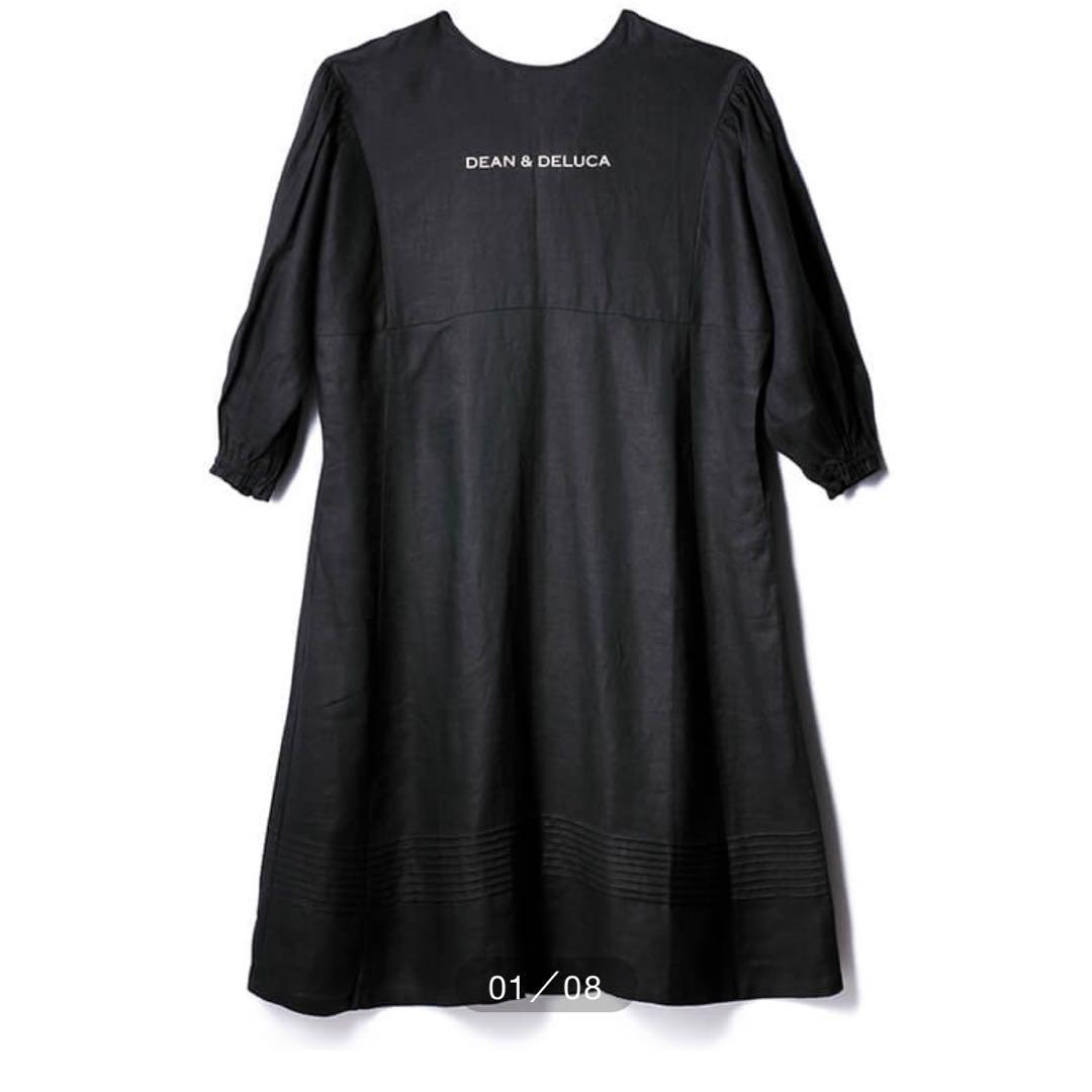 【試着のみ】DEAN＆DELUCA×BEAMS COUTURE　割烹着ドレス　黒