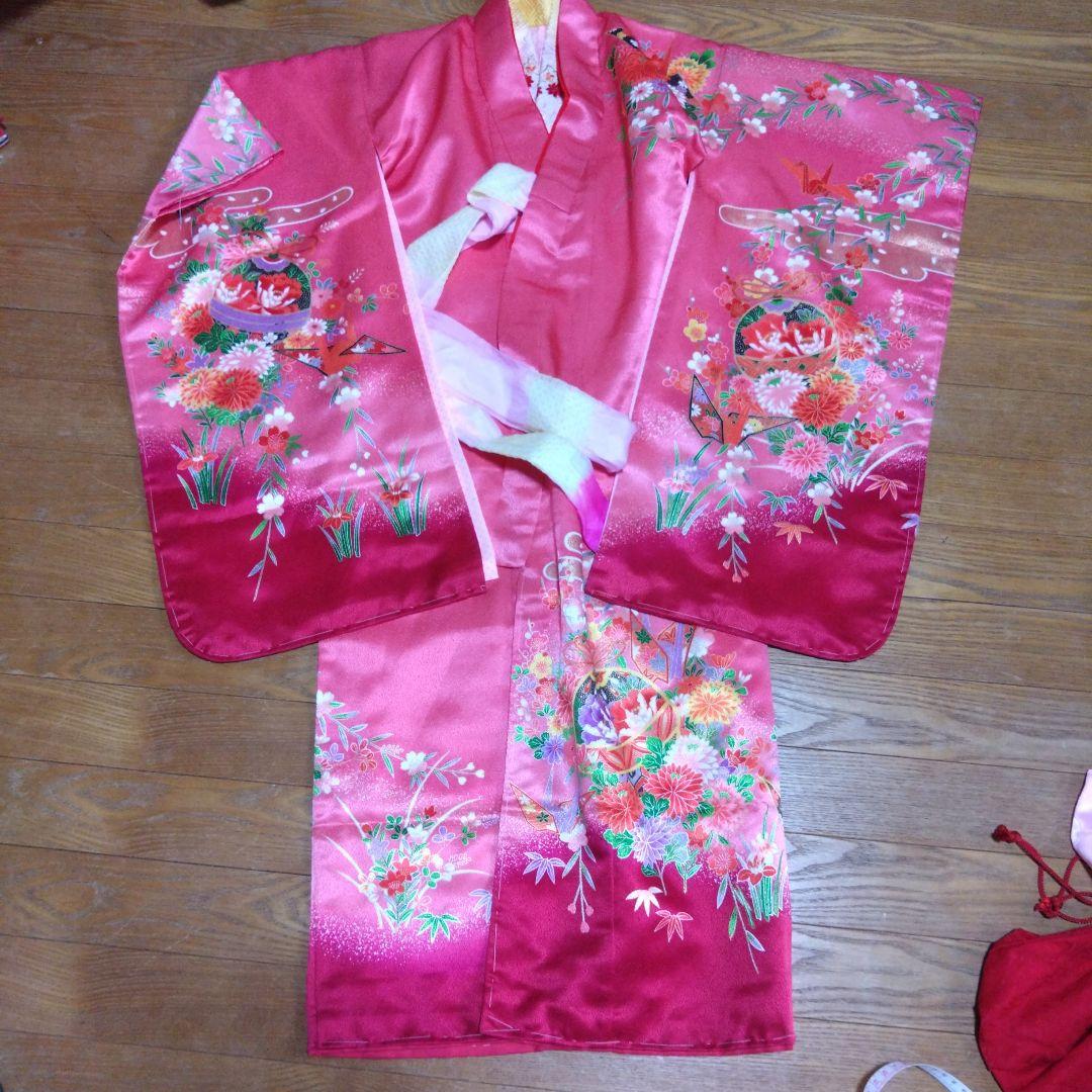 美品★美しいグラデーションの被布と着物と小物★七五三