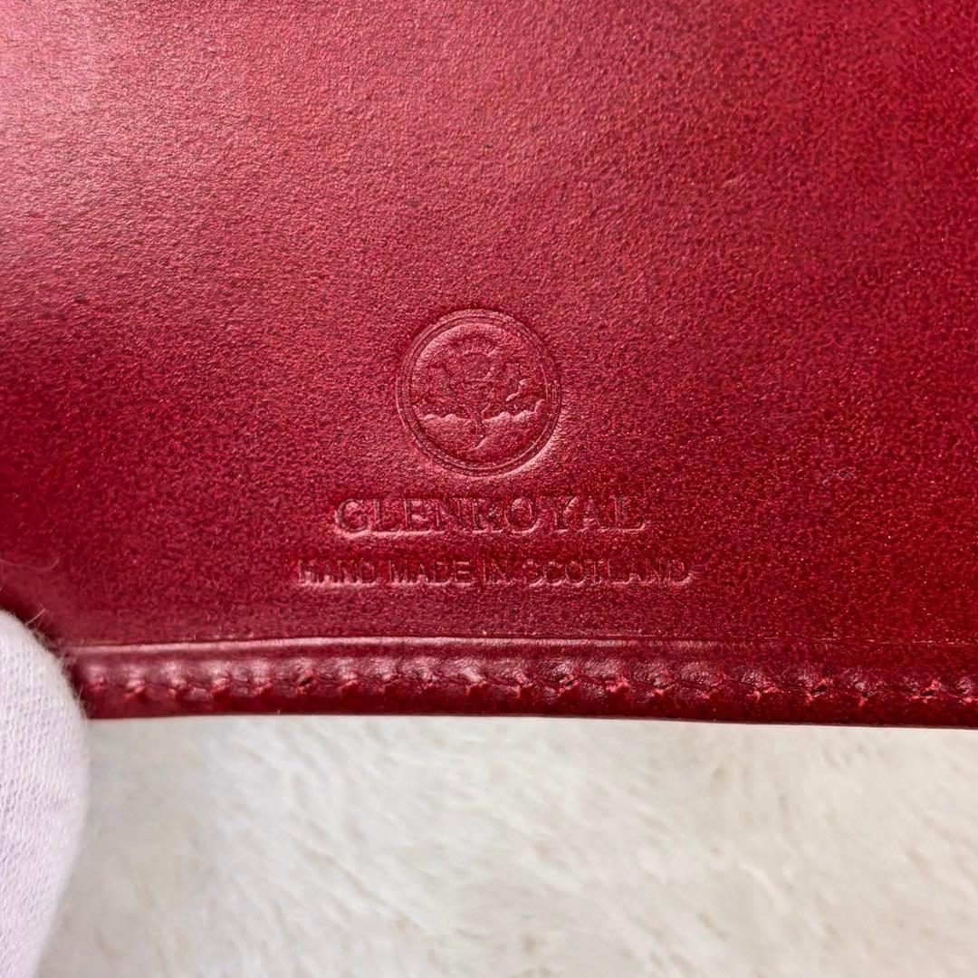 GLEN グレンロイヤル マネークリップ 二つ折り 財布 赤