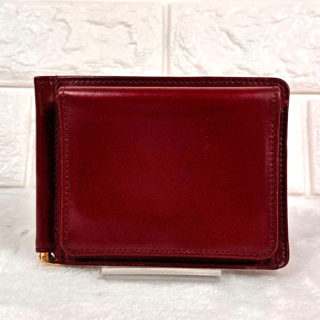 GLEN グレンロイヤル マネークリップ 二つ折り 財布 赤