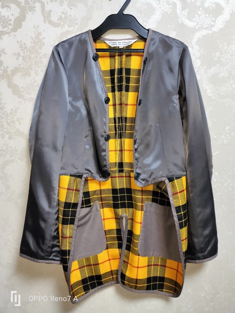 COMMEdesGARCONS コムコム タータンチェックインナージャケット