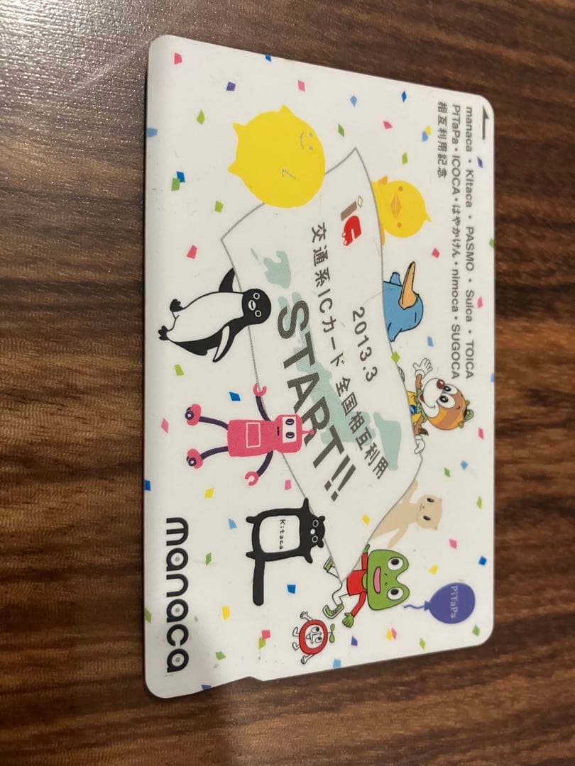 毎日　値下げ　manaca ICカード 2013年発行 キャラクター入り　限定