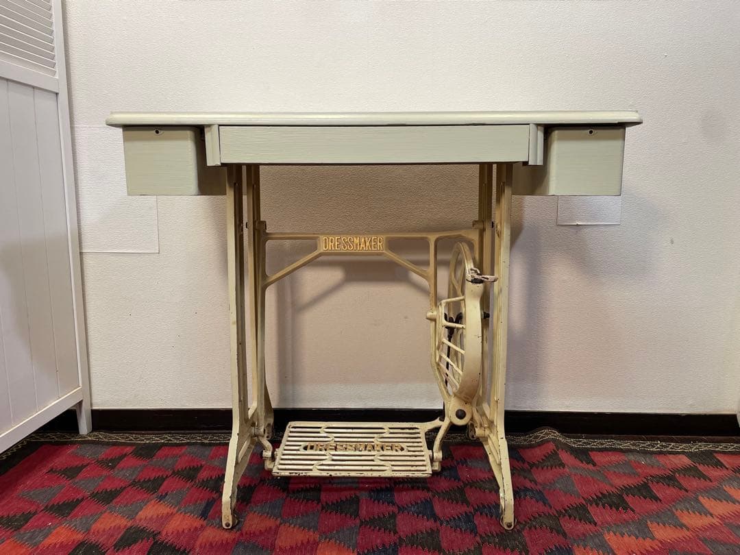 DRESSMAKER 足踏みミシン リメイク デスク テーブル アンティーク