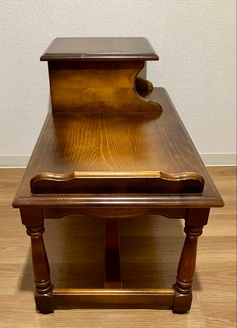 カリモク家具コロニアル テレフォンベンチ 電話台 サイドテーブル 花台 飾り棚