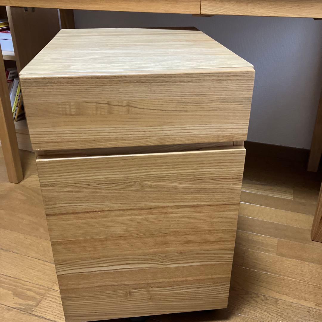 無印良品　タモ材　キャビネット