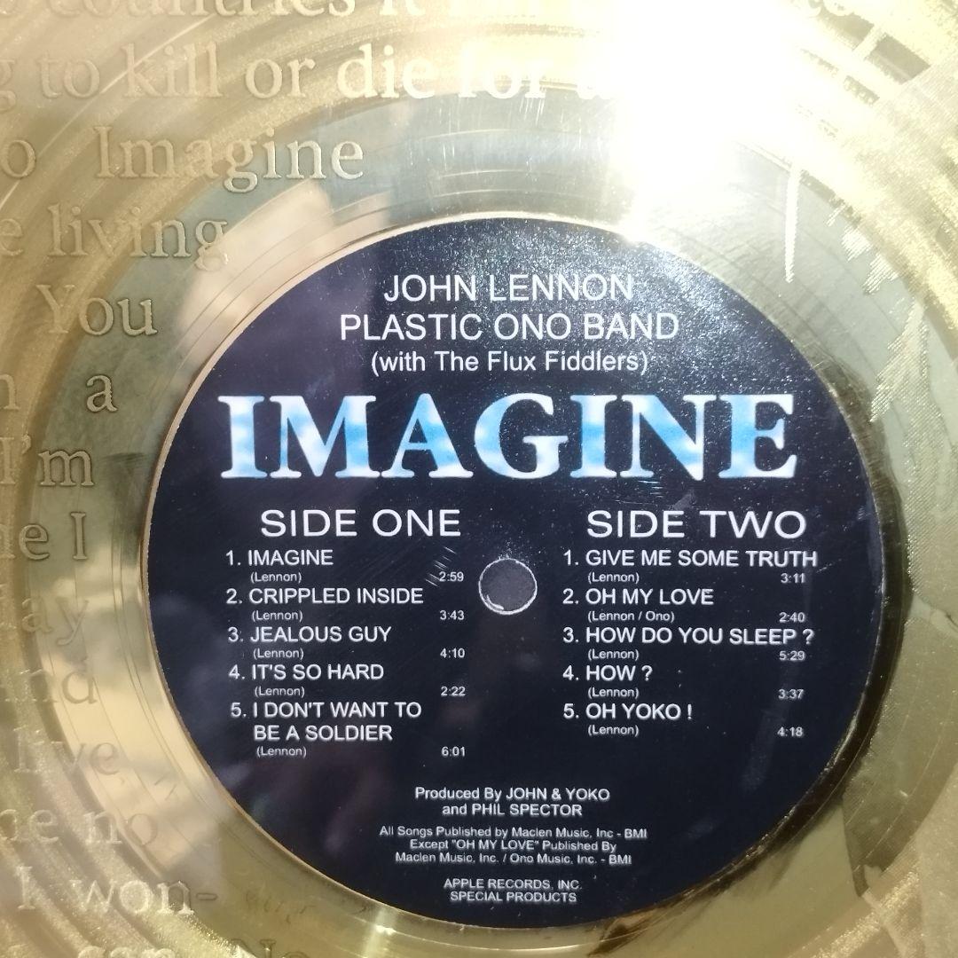 【9500枚限定】ジョン・レノン「Imagine 25周年」ゴールドディスク