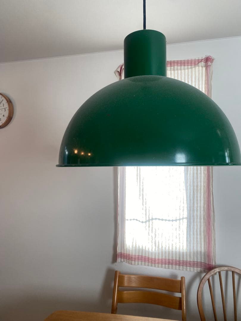 アンティーク　グリーンドーム型　ペンダントライト