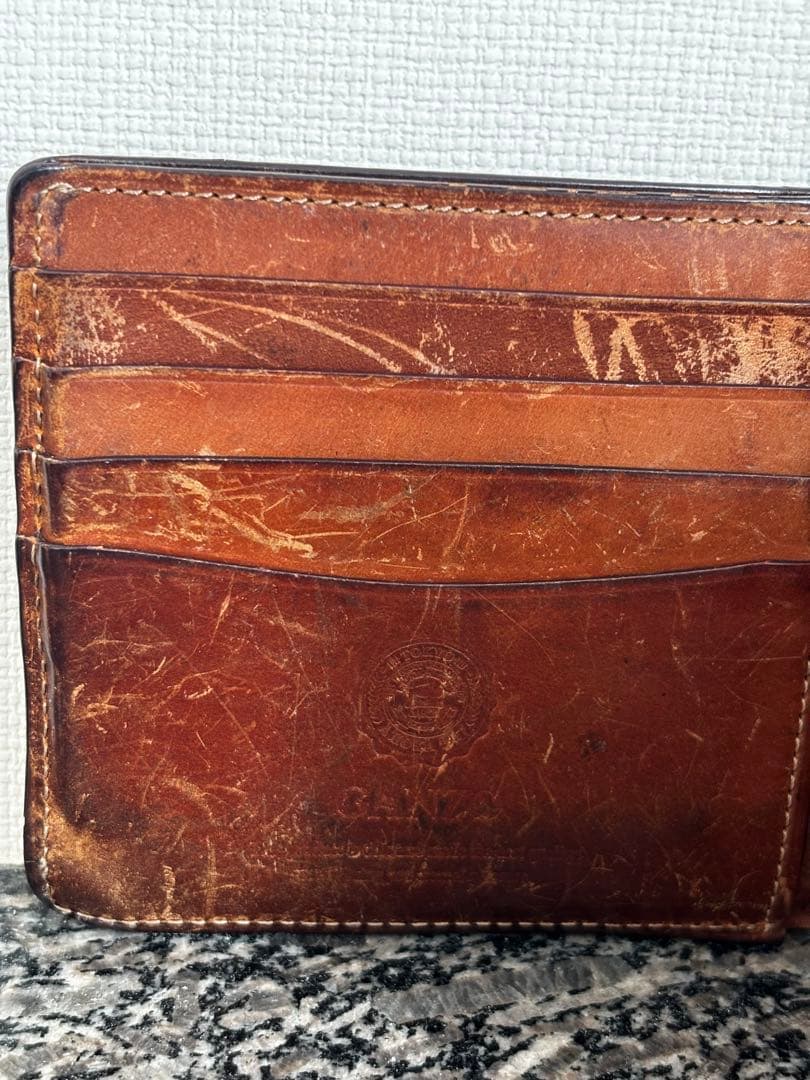 GANZO ガンゾ CORDOVAN (コードバン) 小銭入れ付き二つ折り財布