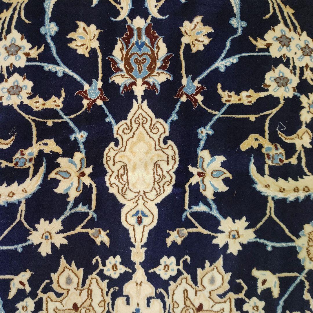 ペルシャ 絨毯 手織り 美術品　 ナイン産　315x201cm クリーニング済み