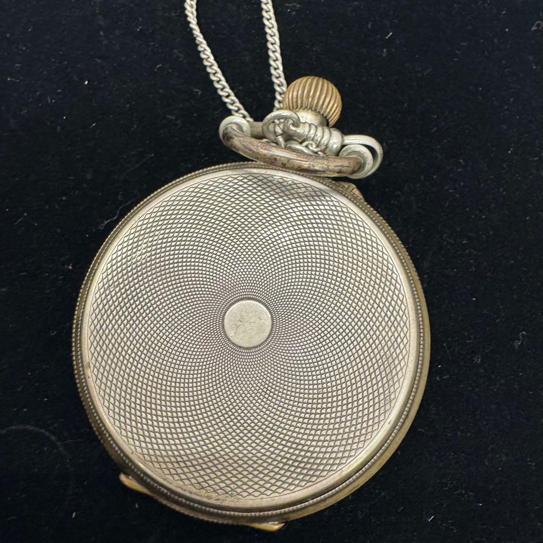 [鑑定済] 銀製懐中時計　アールシュミット商会　商館時計　銀無垢ケース