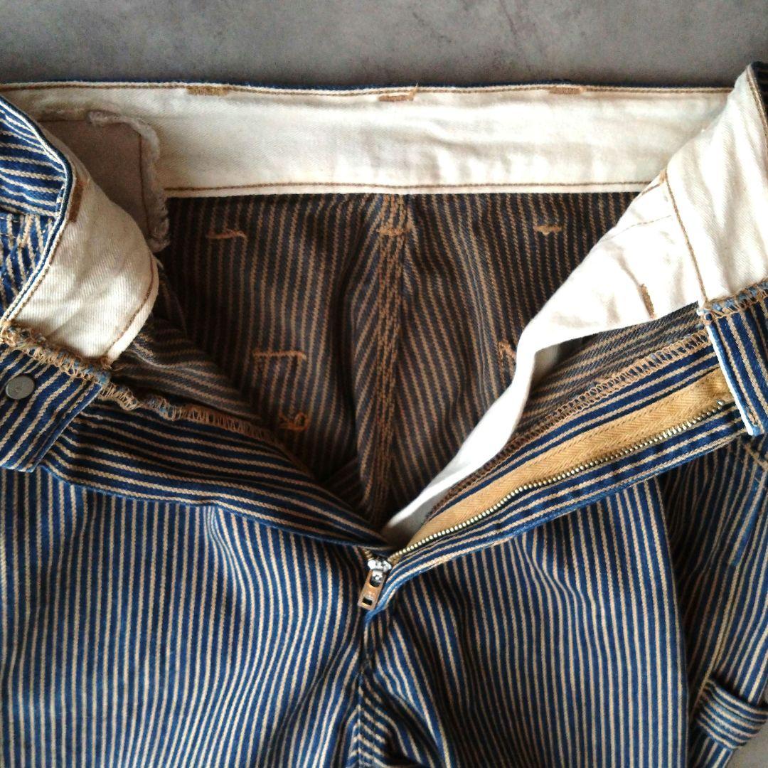 45R モンブラウンヒッコリーの908山ペインターパンツ ストライプ　28