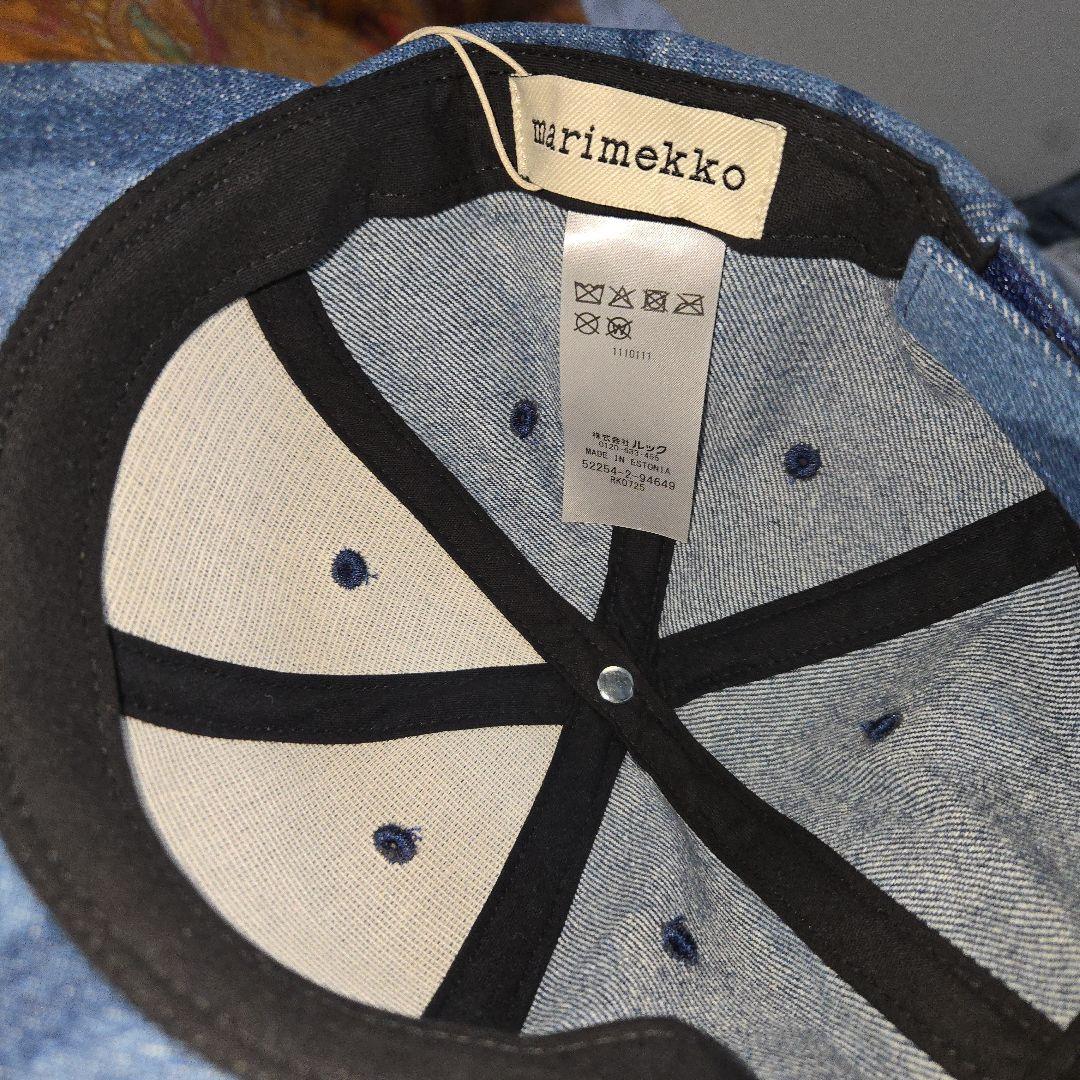 マリメッコ　デニム ベースボールキャップ