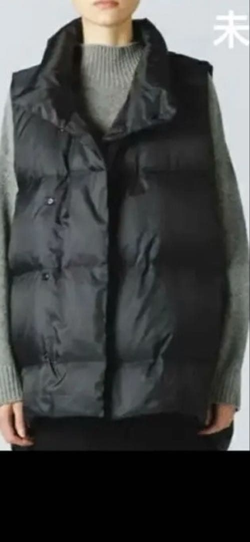 ブラック ダウンベスト ノースリーブ