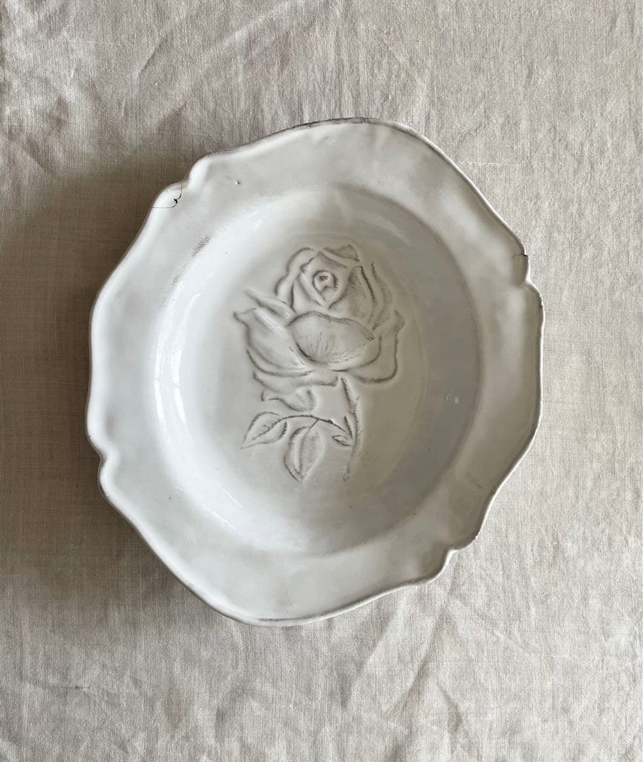 ASTIER de VILLATTE. アスティエ フルール　バラ　深皿　修復