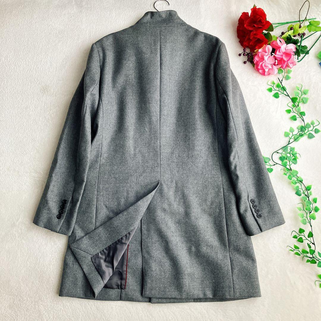 エポカウォモ EPOCA UOMO★スタンドカラーコート 比翼ボタン ウール