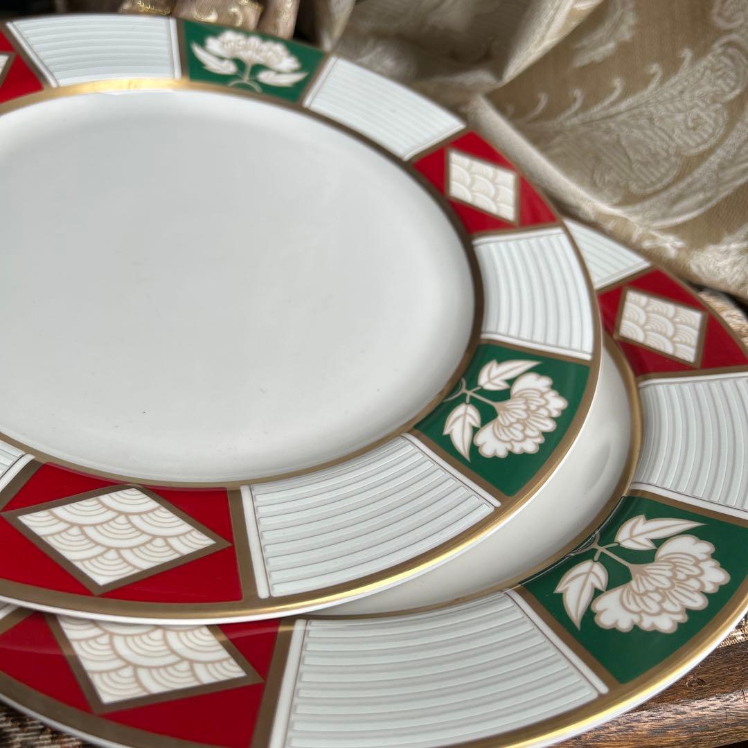 【新品】希少品 国内未入荷 【MIKASA】御祝い ディナー皿 2枚