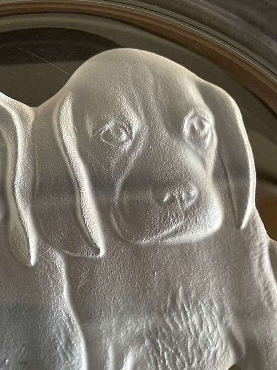 クリスタルトレー飾り皿　ビーグル犬