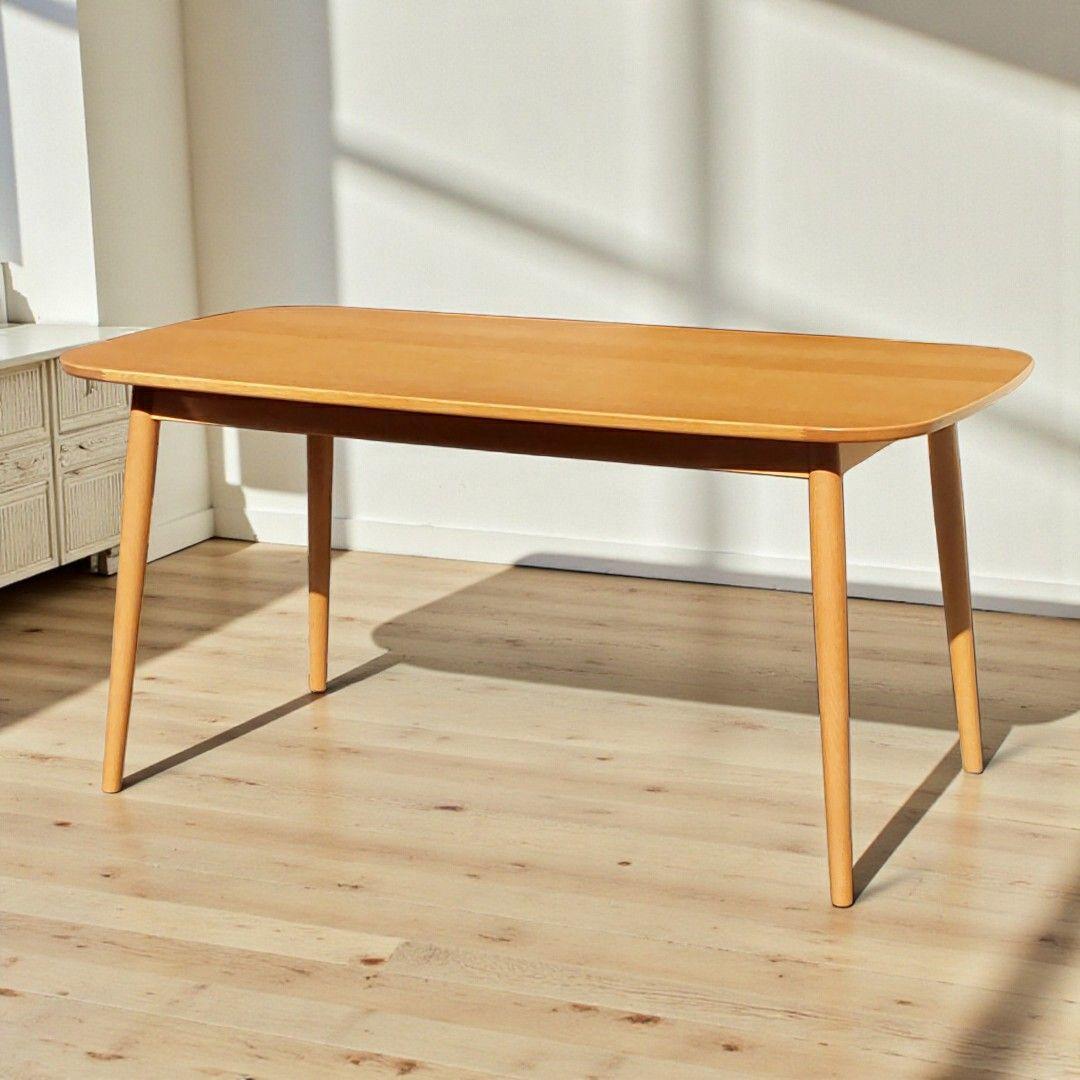 【廃盤・希少】無印良品 オーク材 ダイニングテーブル 丸脚 幅150cm 北欧風