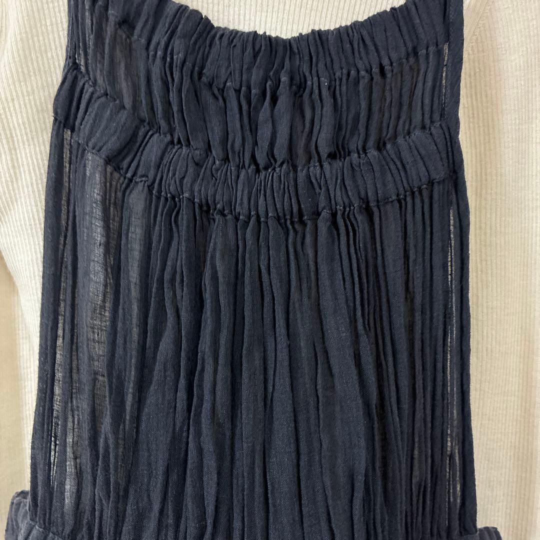 ネストローブ　リネンサロペットスカート